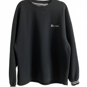 Vintage Tommy Hilfiger 90s Black Fleece Pullover Size XL
